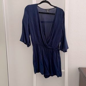F21 blue romper